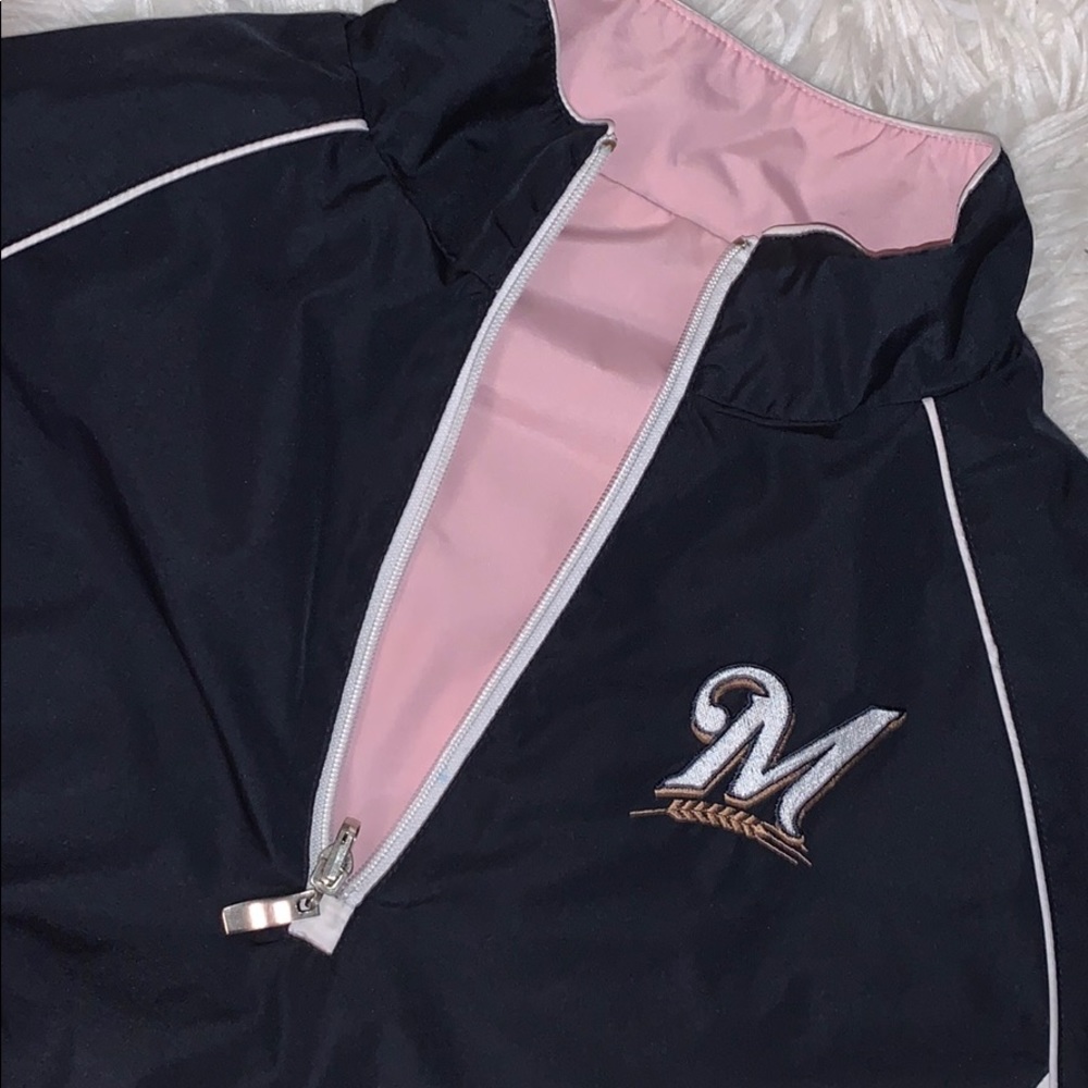 Reversible Milwaukee Brewers Windbreaker